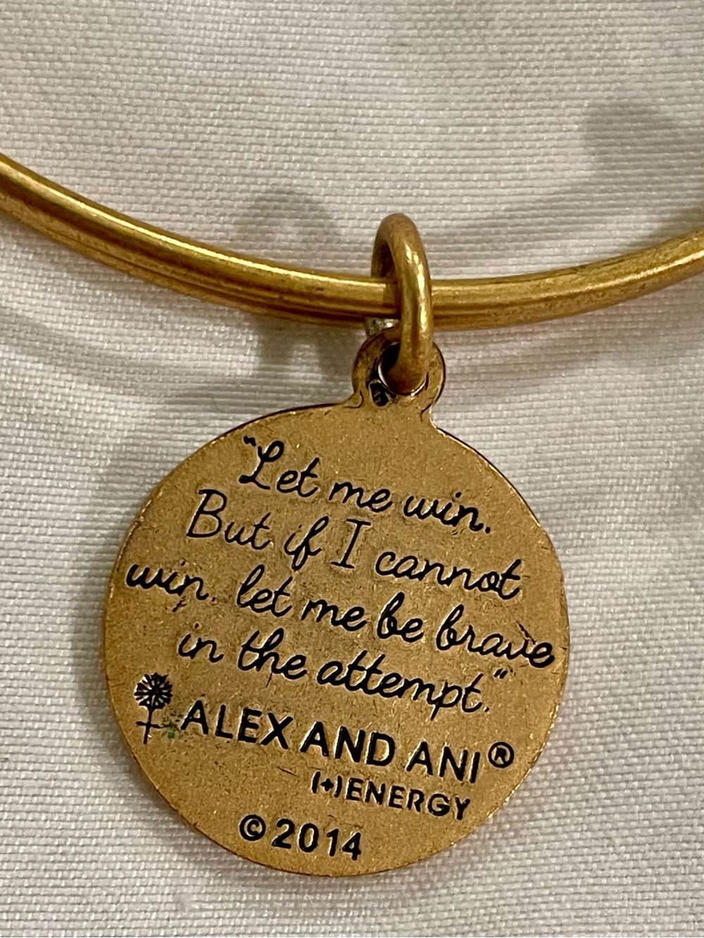 NWT Alex and Ani Special Olympics gold tone bangle bracelet- Retired - Picture 5 of 8